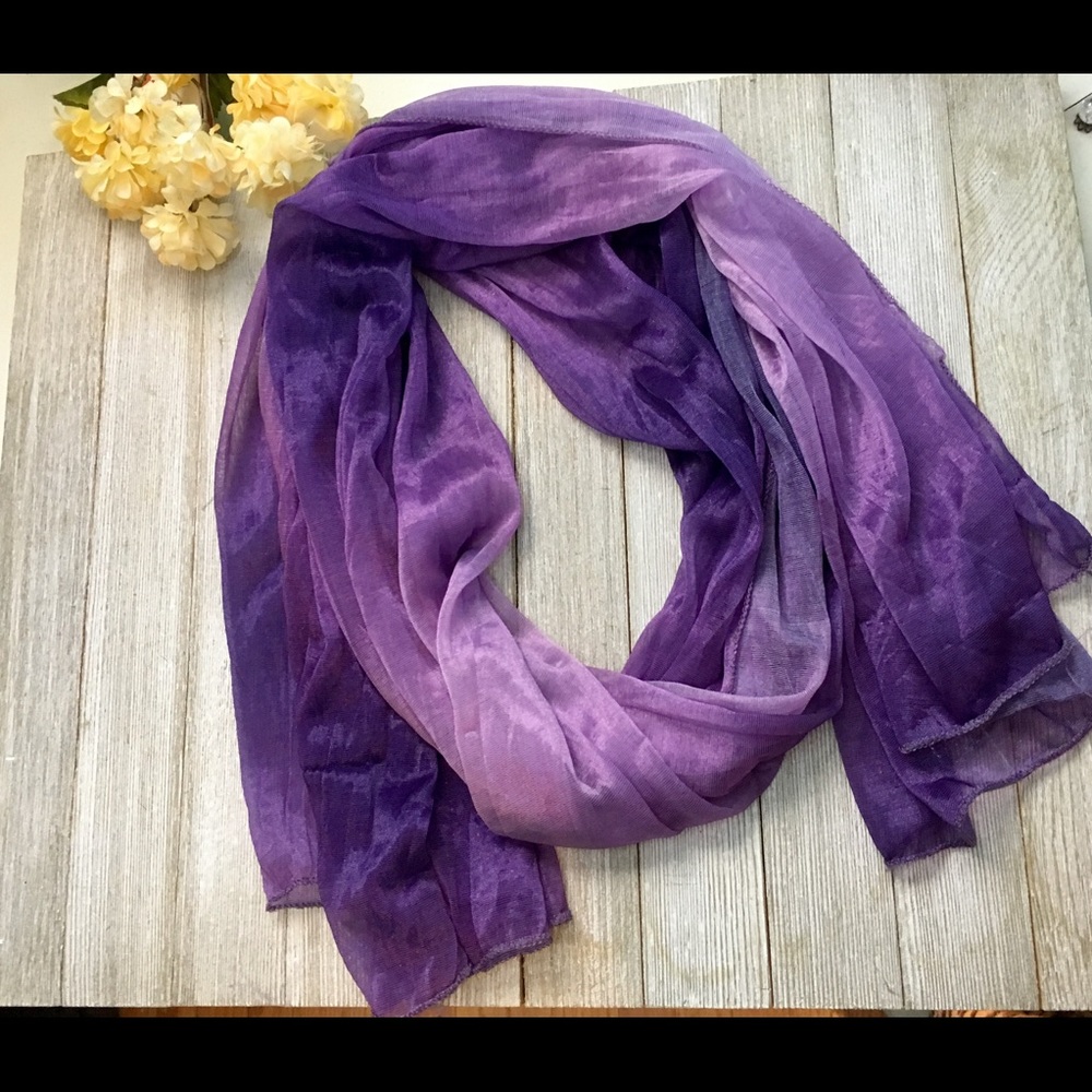 Silky Purple Scarf